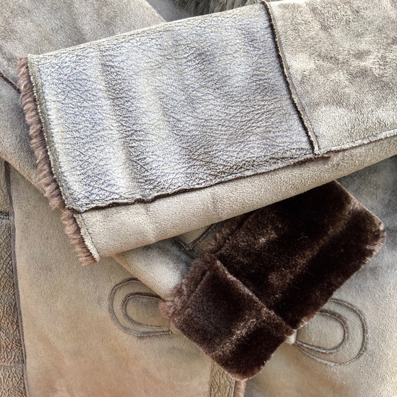 Nuage Taupe Faux Shearling Coat - Picture 8 of 11